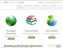Tablet Screenshot of evergreen-ils.org